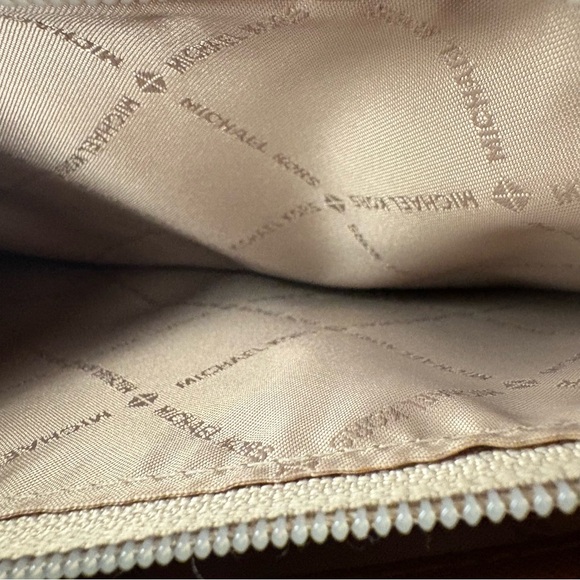 Michael Kors Monogram Shoulder Bag w/ MK Charm & Tortoise Chain Accents – Brown - Picture 14 of 16